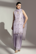 Lilac Moon - Embroidered Raw silk 3 piece